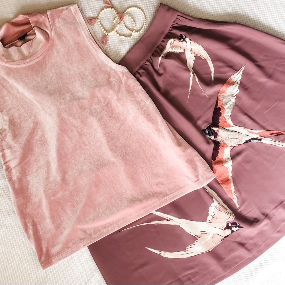 J. Crew Velvet Mockneck Tank Top